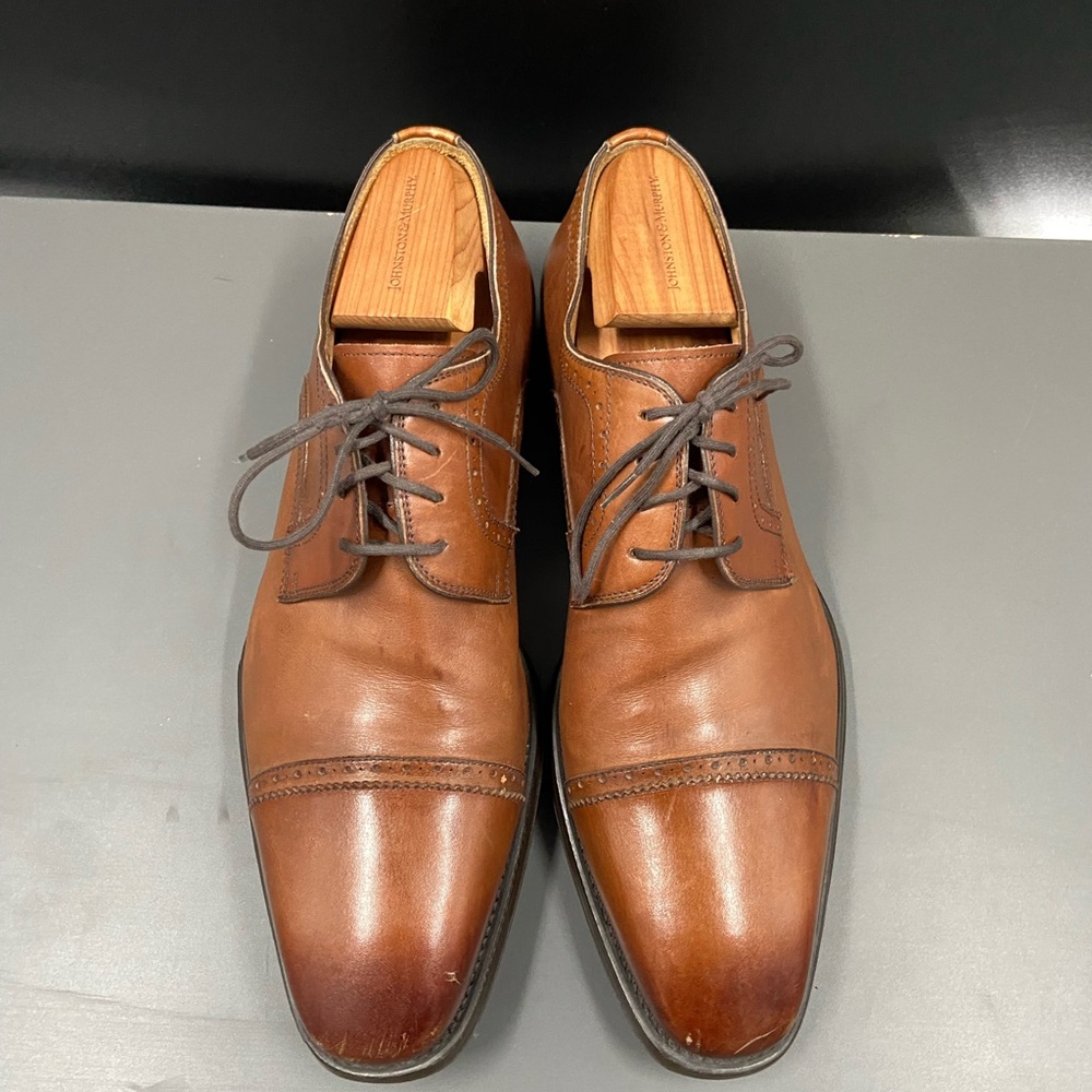 MAGNANNI Antiqued Brown Perf Tip‎ Brogue Cap Toe Oxford Shoes 10 M